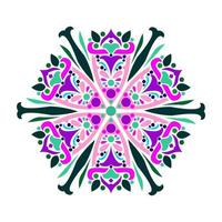 diseño moderno del vector del arte de la mandala con una hermosa mezcla de colores
