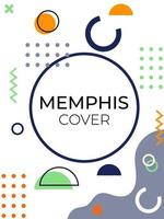 Memphis style of geometric shapes,patterns with trendy Memphis vector