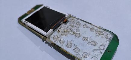 la placa de circuito dañada celular es un modelo más antiguo foto