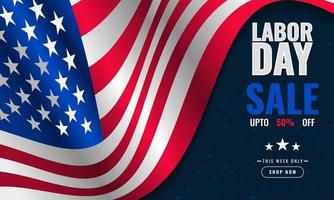 Labor Day USA background sales promotion vector