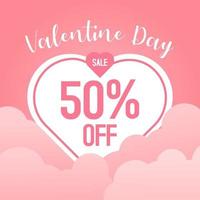 Happy Valentine Day Sale Template Vector Design
