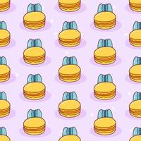 Macaron seamless pattern illustration vector