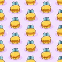 Macaron seamless pattern illustration vector