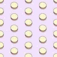 Macaron seamless pattern illustration vector