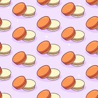 Macaron seamless pattern illustration vector