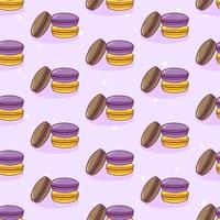 Macaron seamless pattern illustration vector