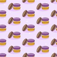 Macaron seamless pattern illustration vector