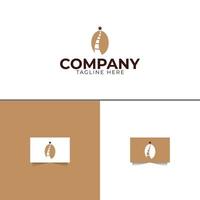 Plantilla de diseño de logotipo de escaleras de café vector