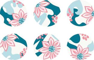 Beautiful flower pattern to highlight social media covers. vector