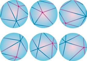 Set of templates for social networks. Geometric shapes on a gradient vector