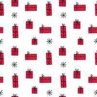 Seamless Pattern with Christmas Gifts. Vector