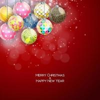 Merry Christmas and New Year Background. Vector Illustration