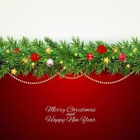 Merry Christmas and New Year Background. Vector Illustration