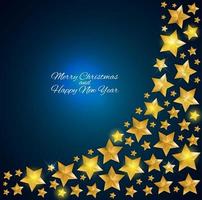 New Year Background with Christmas Star. Vector Illustration