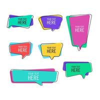 Collection of vector illustrations of ad text banners template.