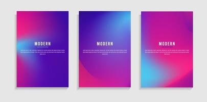 Set Of Colorful Blur Gradient Mesh Cover Design Template vector