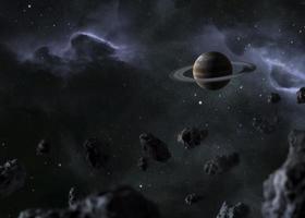 Vista nocturna de galaxias 3. resolución y hermosa foto de alta calidad