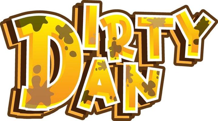 Dirty Dan logo text design