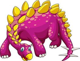 un personaje de dibujos animados de dinosaurio estegosaurio vector