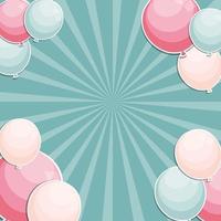 color brillante feliz cumpleaños globos banner fondo vector il