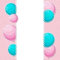 Color Glossy Balloons Background Vector Illustration