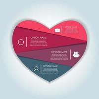 Infographic Heart Templates for Business Vector Illustration.