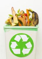 Papelera de reciclaje de residuos de alimentos sobrantes. resolución y hermosa foto de alta calidad