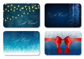 Beautiful Christmas and New Year Gift Card Template Set. Vector
