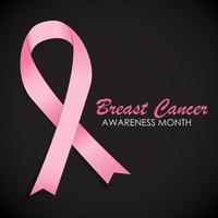 Breast Cancer Awareness Pink Ribbon Vector Illustration