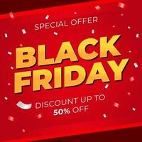 Black friday sale Social media banner template vector