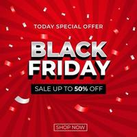 Black friday sale Social media banner template vector