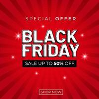 Black friday sale Social media banner template vector