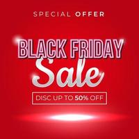 Black friday sale Social media banner template vector