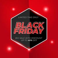 Black friday sale Social media banner template vector