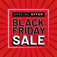 Black friday sale Social media banner template vector