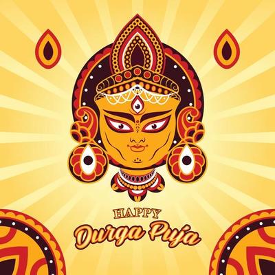 Durga Puja Indian Traditional Festival Concept