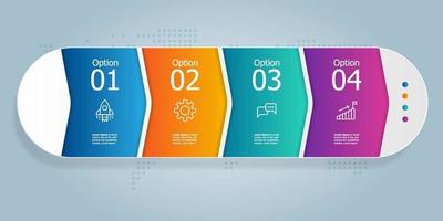 tab bar horizontal infogrphics element presentation vector