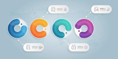 circle timeline horizontal infogrphics element presentation vector