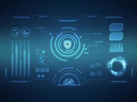 abstract futuristic hud display interface sci fi technology vector