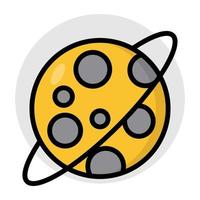 A flat design, icon of planet orbits vector