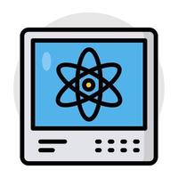 Trendy design of atom, editable vector