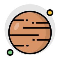 un diseño plano, icono de venus vector