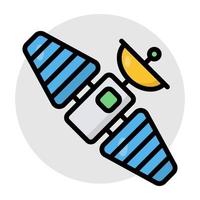 A flat design, icon of weather satellite vector