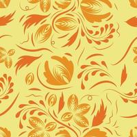 Folk flowers pattern Floral surface design Seamless pattern vector