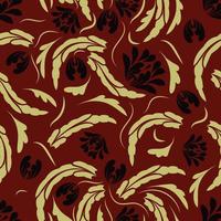 Folk flowers pattern Floral surface design Seamless pattern vector