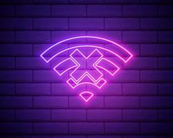Wi fi ban, forbiddance icon. Simple thin line, outline vector of ban,