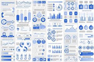 Collection infographic elements data visualization vector design