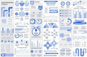 colección de elementos infográficos visualización de datos diseño vectorial vector