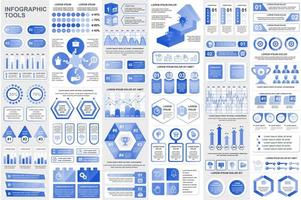 Collection infographic elements data visualization vector design