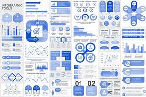 Collection infographic elements data visualization vector design